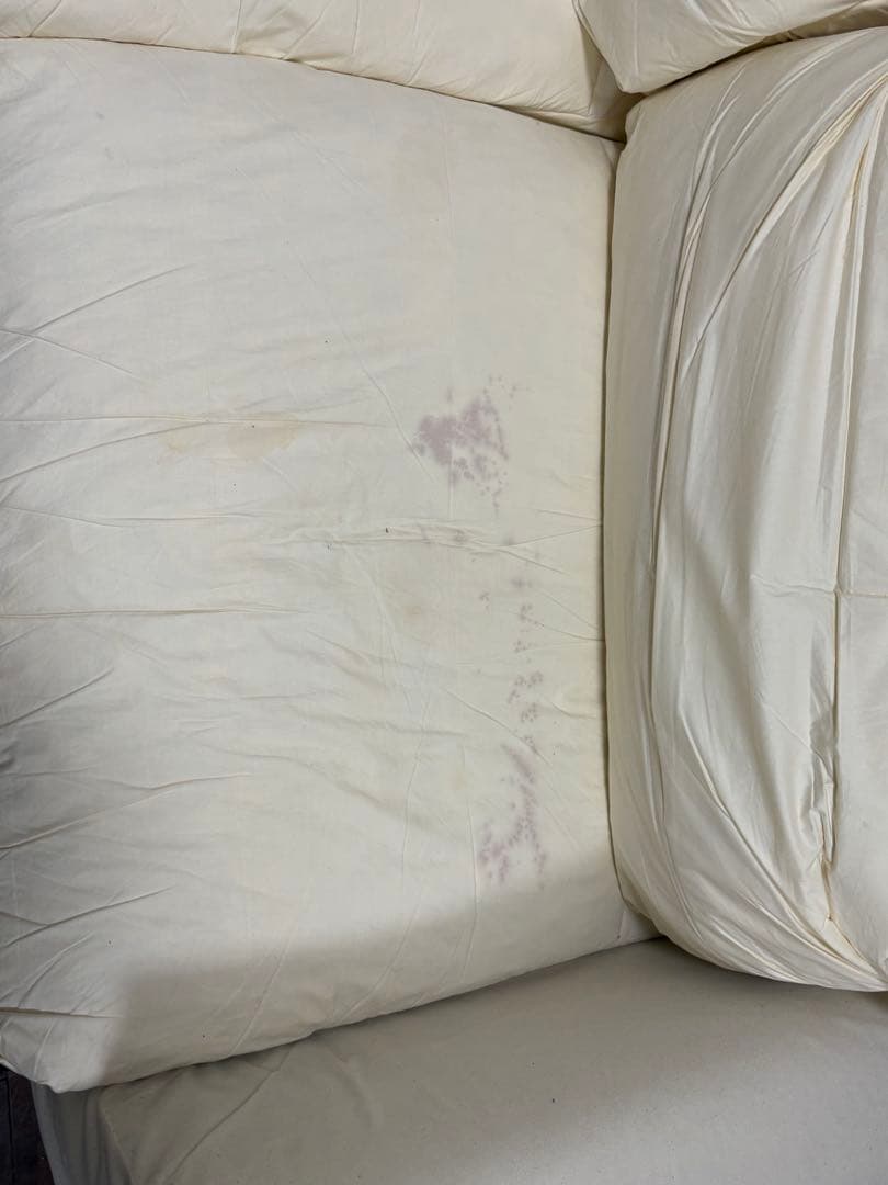 【最終値下げ】無印良品ソファ2.5シーター・フェザー・ポケットコイル・ハイバック