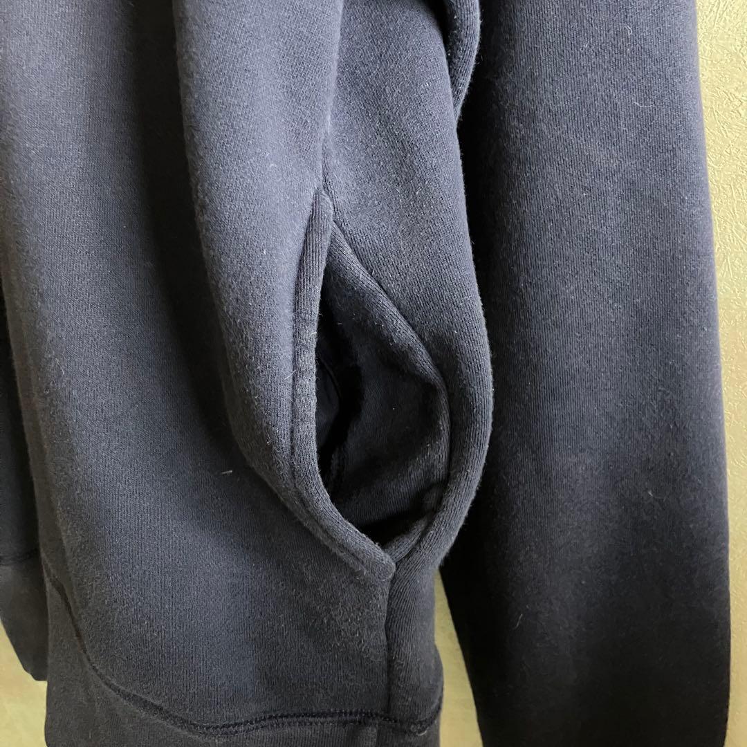 希少90's ポロスポーツ 星条旗刺繍ロゴ ハーフジップスウェット ネイビー L