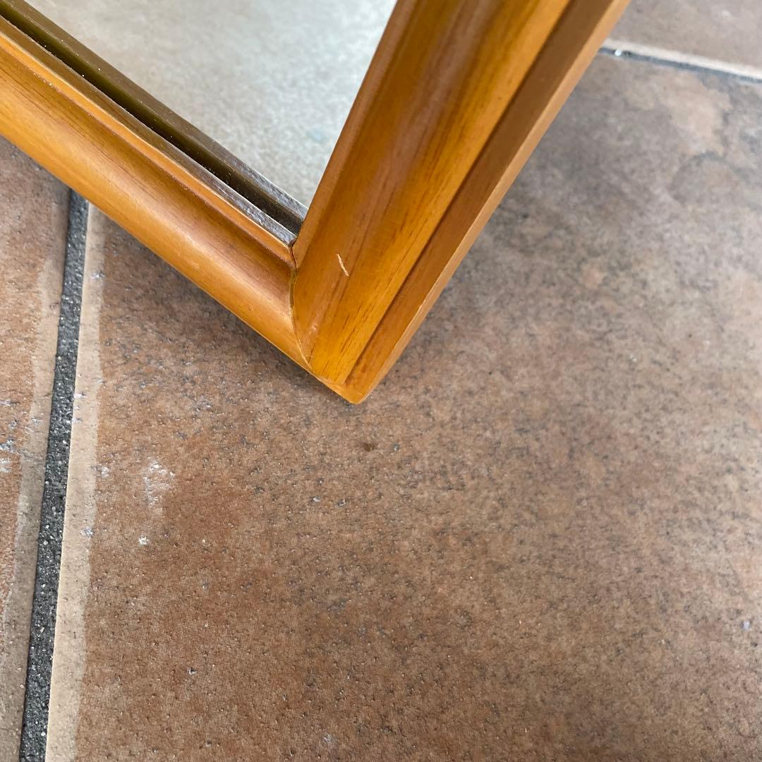 デンマーク製　1960's　ヴィンテージ　北欧　モダン　チーク　無垢 ミラー　B