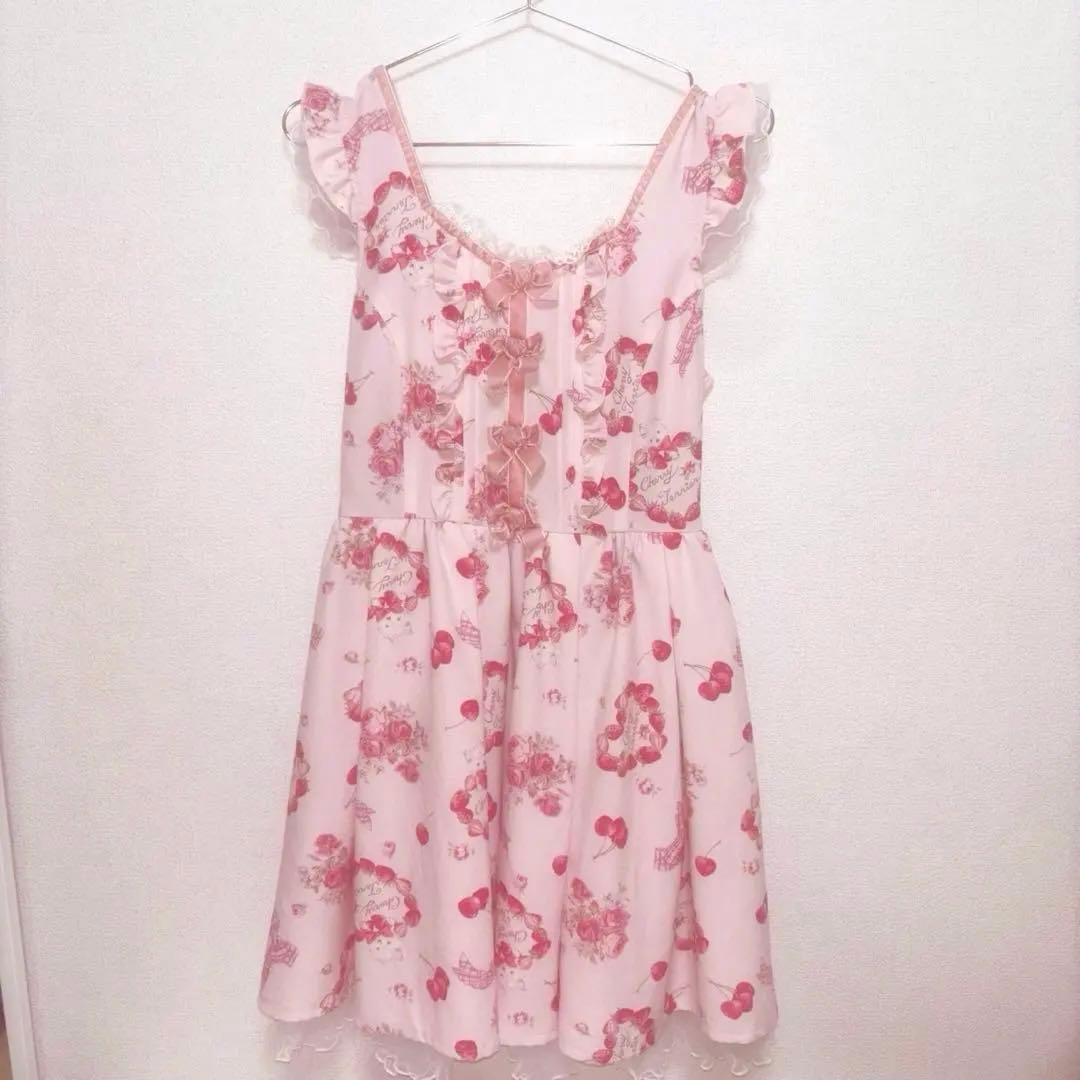 完売品 LIZLISA リズリサ テリアチェリー ジャンスカ ピンク