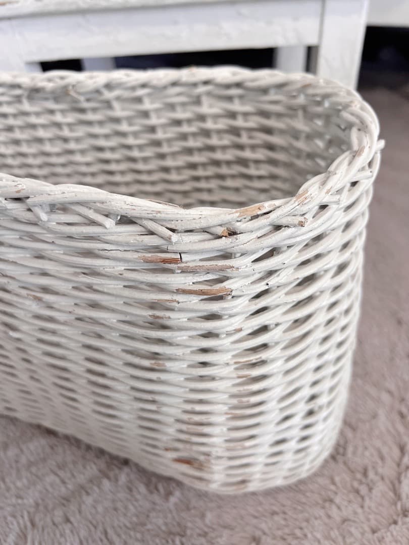 フランス アンティーク パニエ かご バスケット 籐 柳 ピクニック 蚤の市