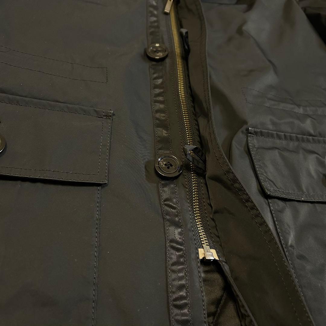 バーバリーブラックレーベル2way ラクーンファー　ミリタリー　モッズ　コート