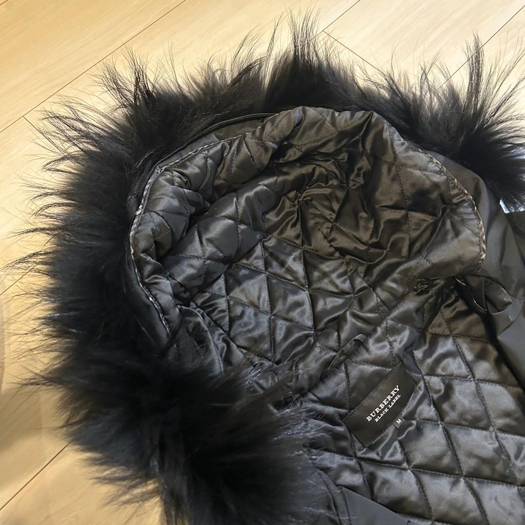 バーバリーブラックレーベル2way ラクーンファー　ミリタリー　モッズ　コート