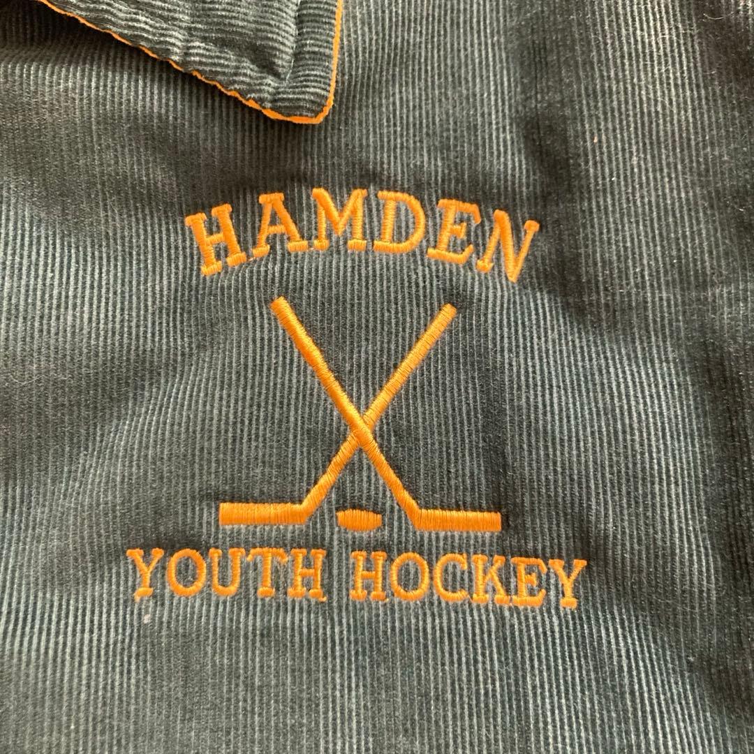 希少USA製Holloway コーデュロイ スタジャン ハムデン ホッケー 刺繍