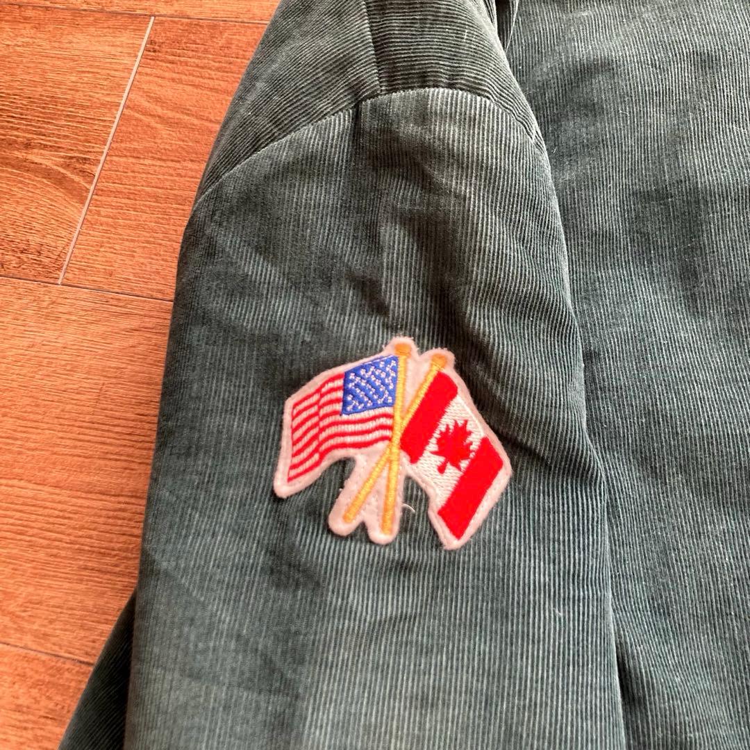 希少USA製Holloway コーデュロイ スタジャン ハムデン ホッケー 刺繍