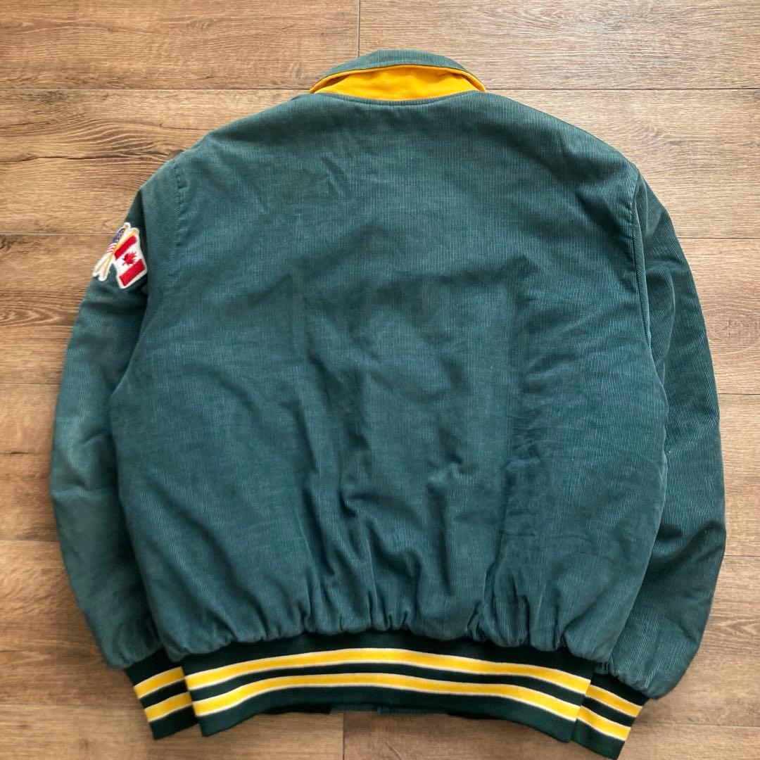 希少USA製Holloway コーデュロイ スタジャン ハムデン ホッケー 刺繍