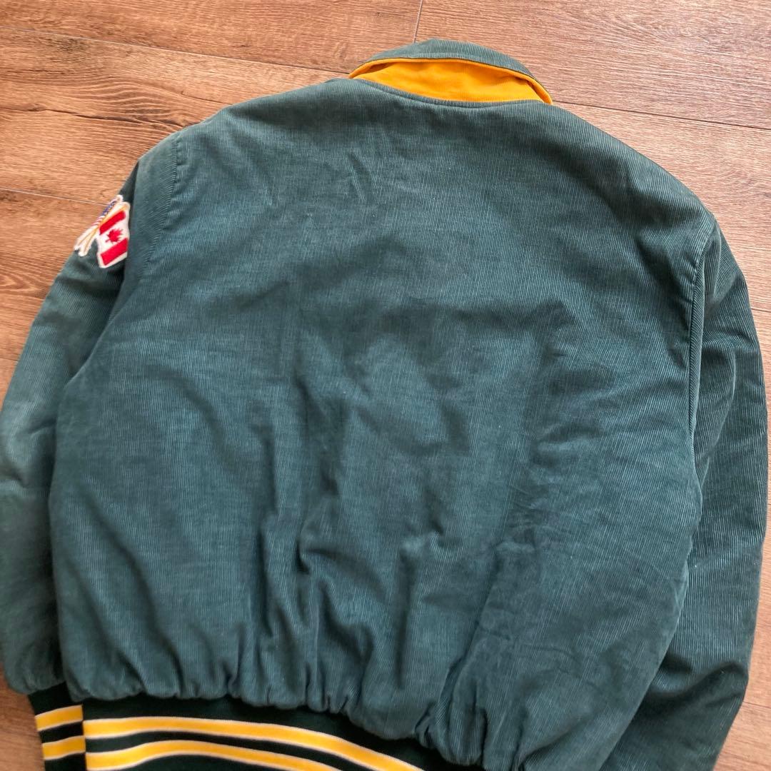 希少USA製Holloway コーデュロイ スタジャン ハムデン ホッケー 刺繍