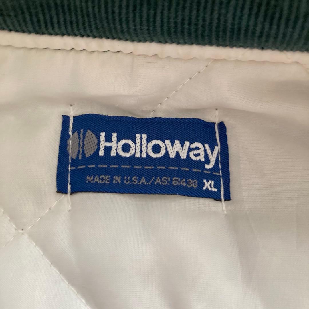 希少USA製Holloway コーデュロイ スタジャン ハムデン ホッケー 刺繍