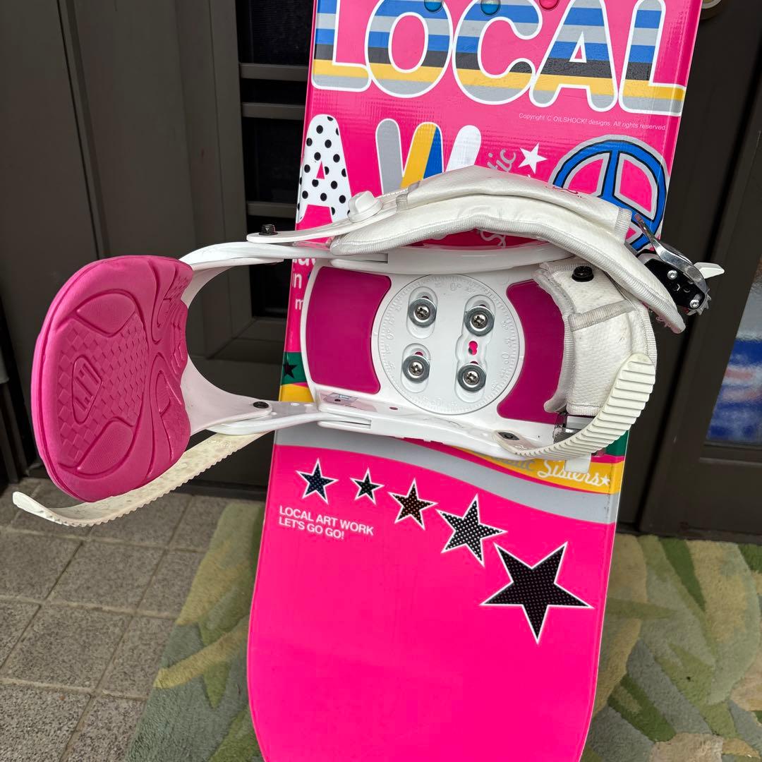 ピンク スノーボード カラフルアート