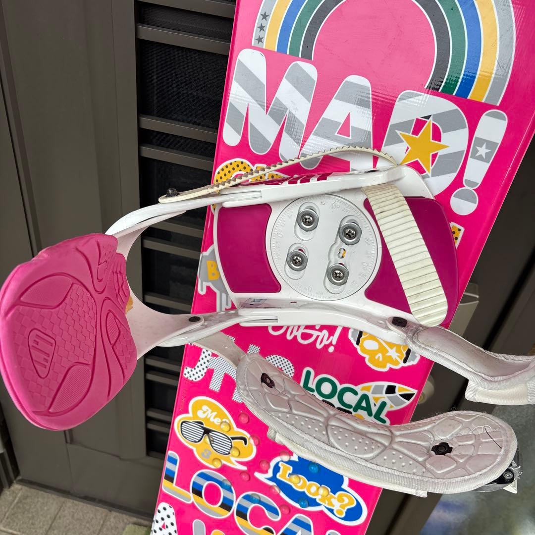 ピンク スノーボード カラフルアート