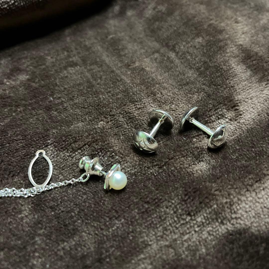 真贋鑑定済ルイヴィトンブトンドゥマンシェット カフス とミキモトタイタック