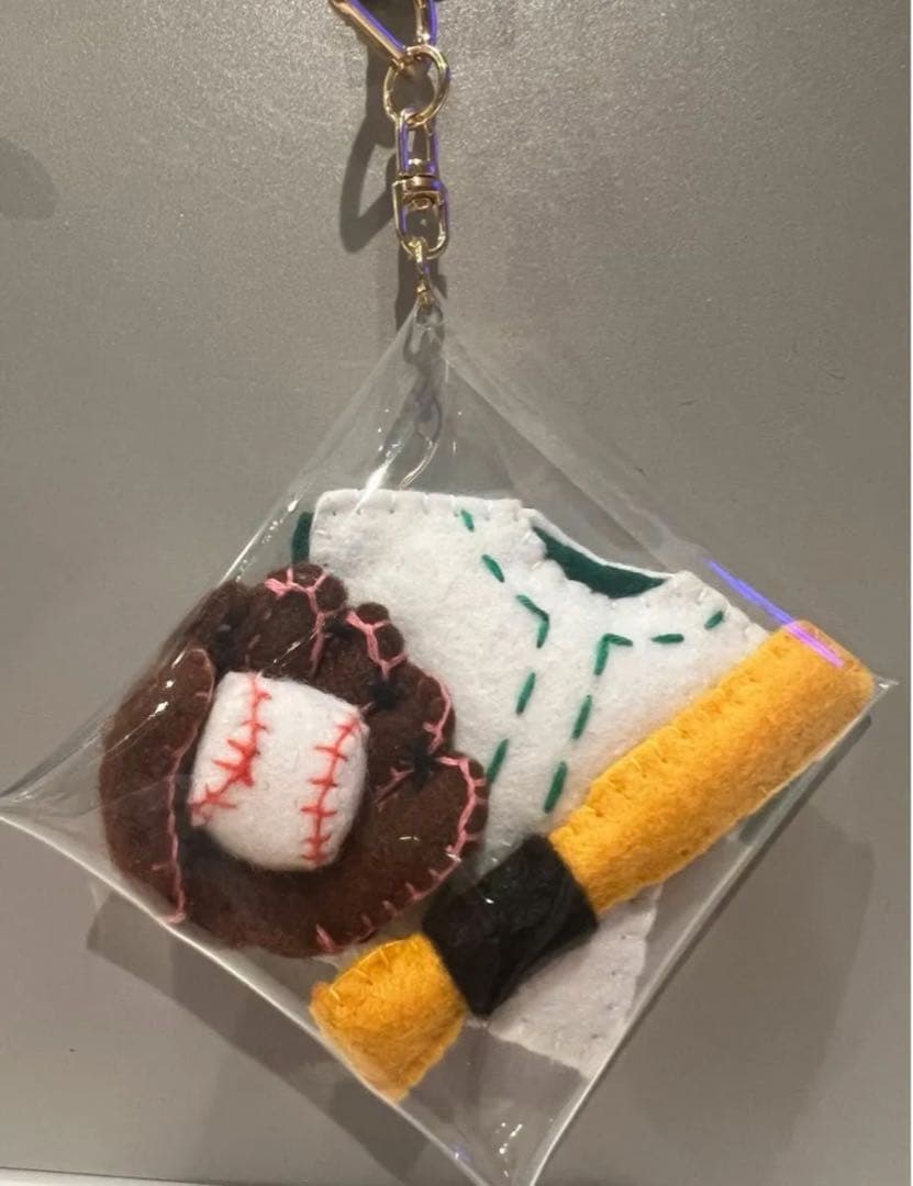 【オーダー受付中】卒部記念 部活応援 部活お守り 野球帽子型フェルトマスコット☻