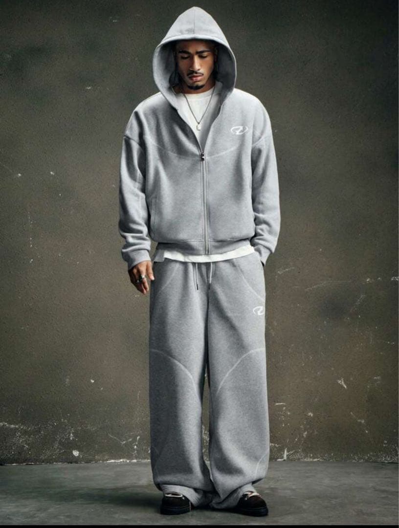 ジップパーカー セットアップ Y2K 海外 HIPHOP スケーター グランジ