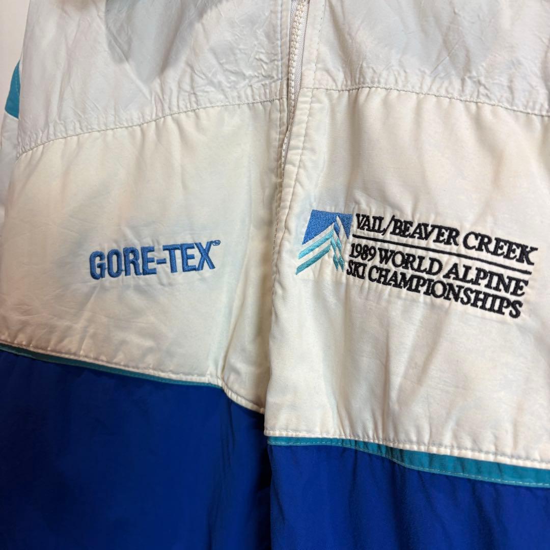 90s SUNICE GORE-TEX 中綿スキージャケット ホワイト×ブルー