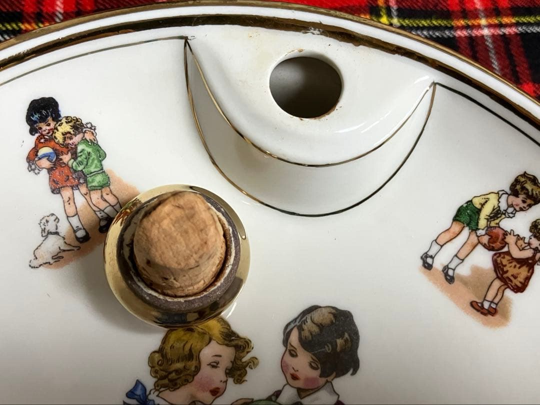 希少　アンティーク　LlMOGES リモージュ France 子供用保温皿