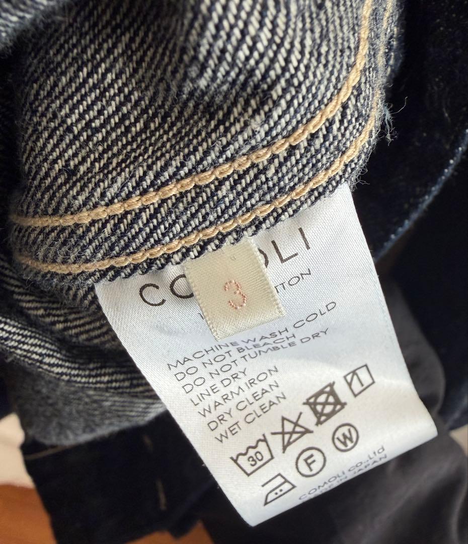 COMOLI 24SS デニムジャケット　サイズ3 インディコブルー