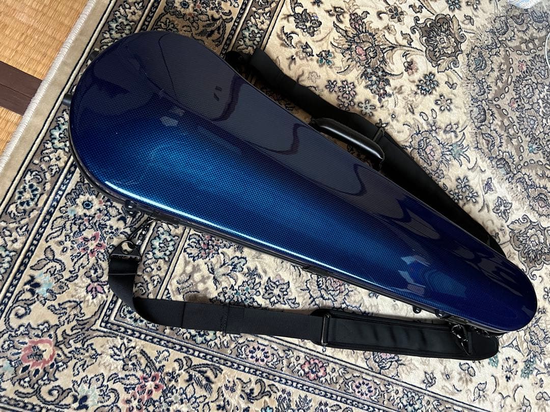 ブルー バイオリンケース ハードケース カーボンマック 良好