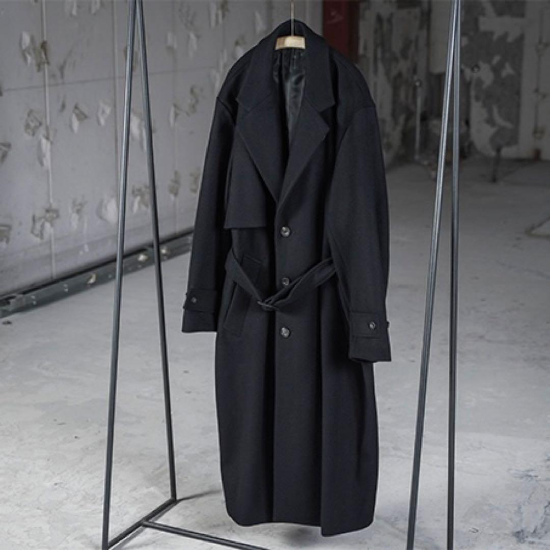 ssstein シュタイン 18aw LAY CHESTER COAT ブラック