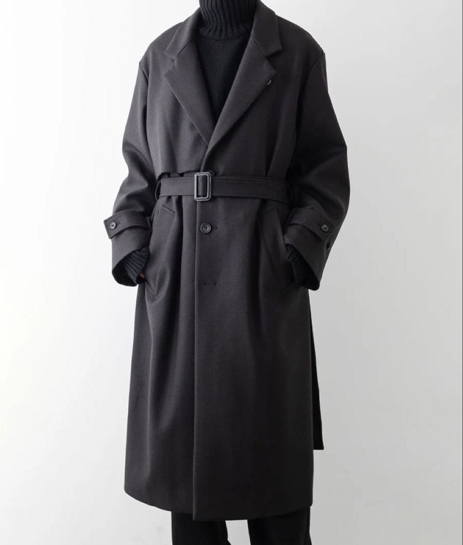 ssstein シュタイン 18aw LAY CHESTER COAT ブラック