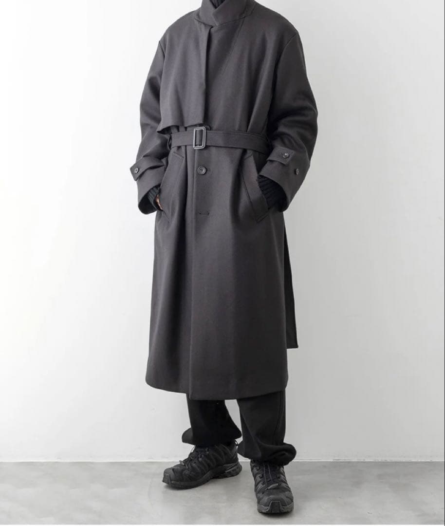 ssstein シュタイン 18aw LAY CHESTER COAT ブラック