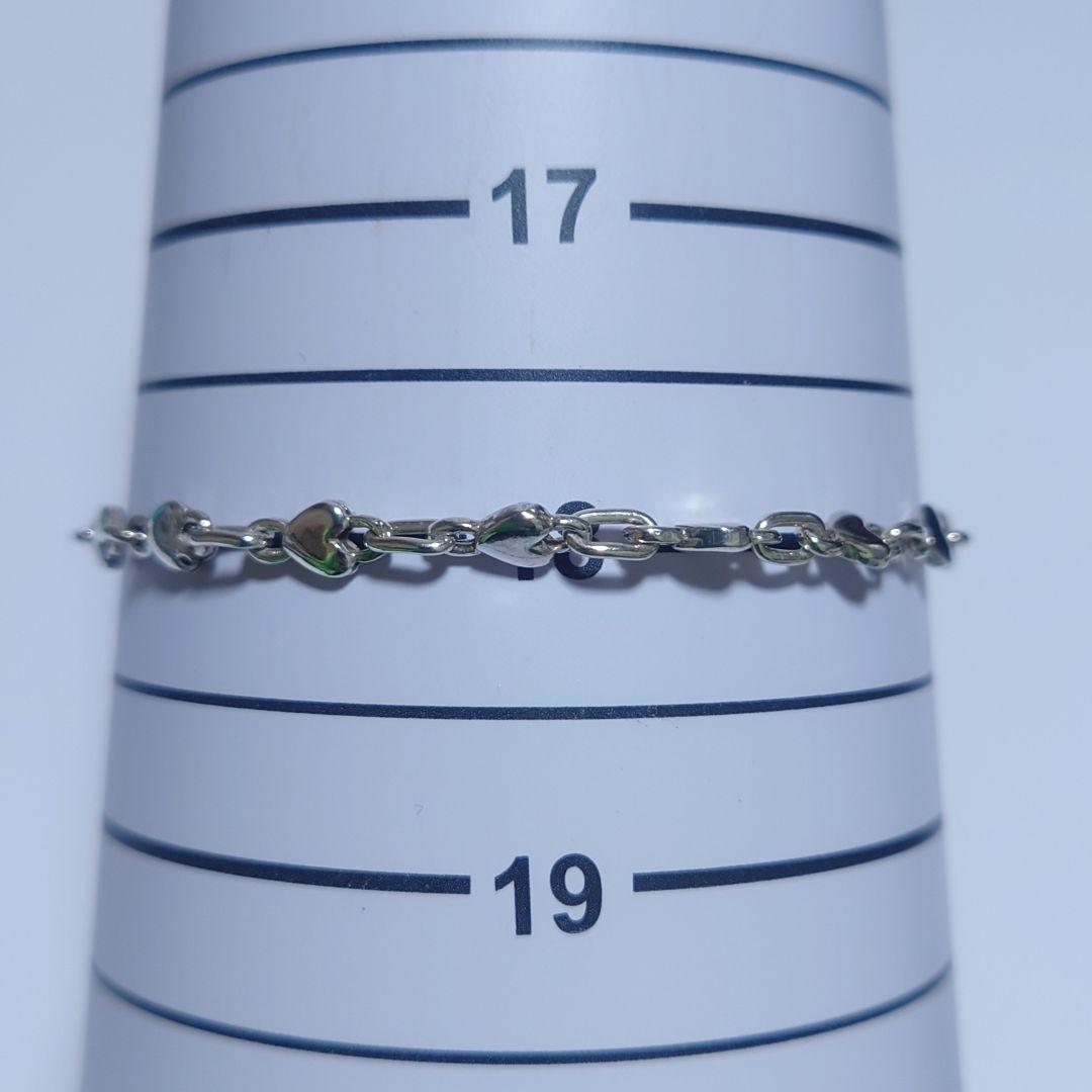 未使用級 ティファニー パフハート ブレスレット オーバルリンク 18号 925