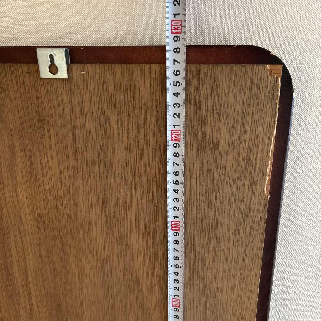 昭和レトロ！ヴィンテージ！　姿見鏡　木製フレーム　日本製　壁掛け金具付き