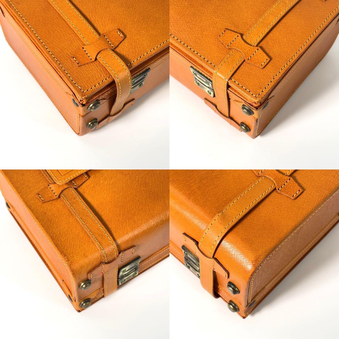 【極美品】スヌーピー　トランクケース　ハンドバッグ　レザー　革　金具　鍵付き