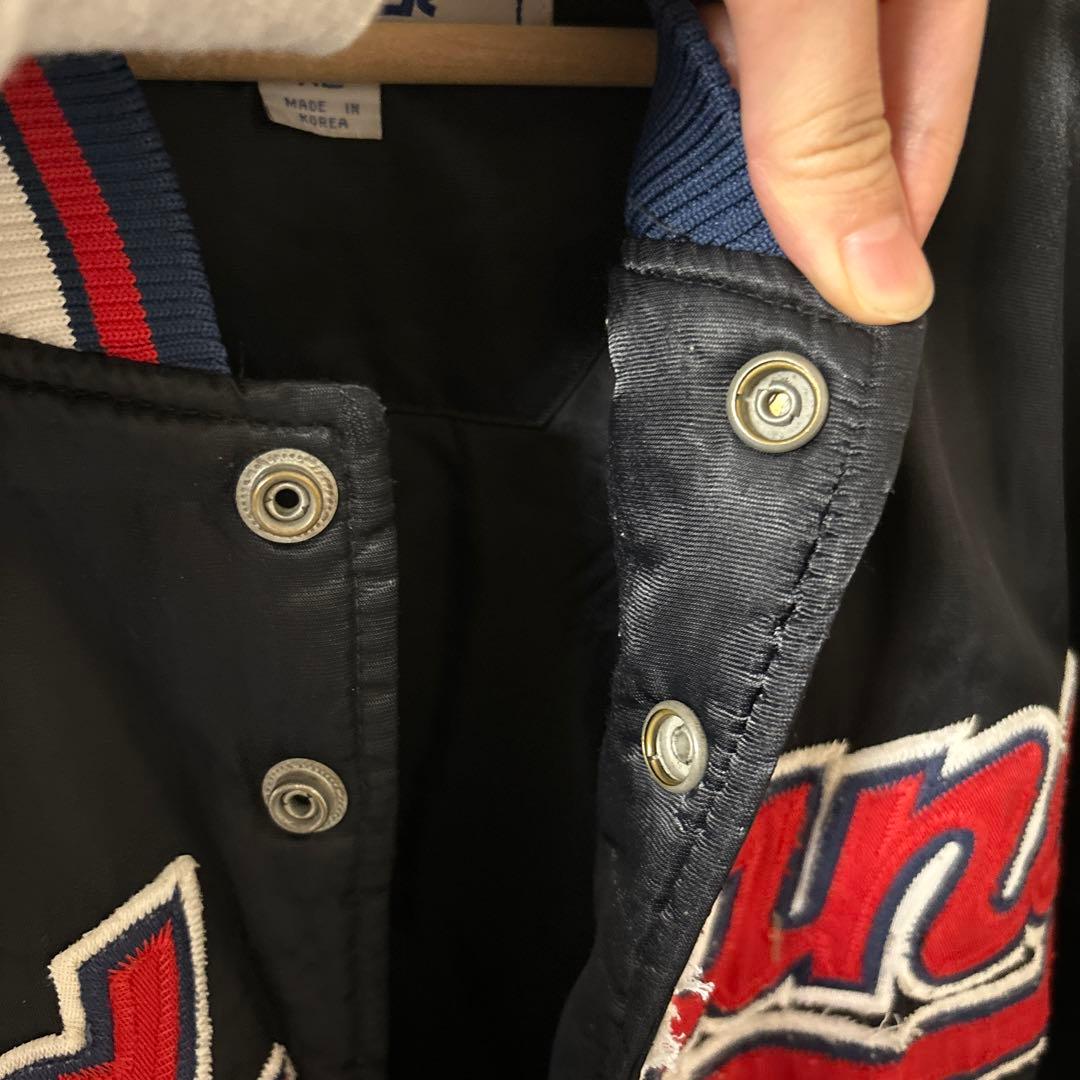 古着　ブルゾン　スターター スタジャン MLB インディアンス ブラック　XL