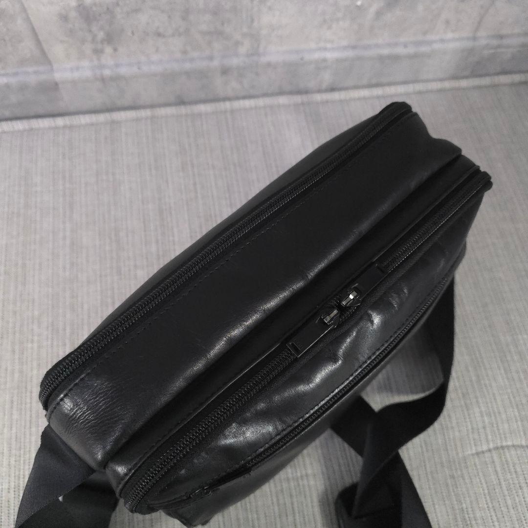 極美品　PORTER　AMAZE　ポーター　ショルダーバッグ　L　レザー　黒