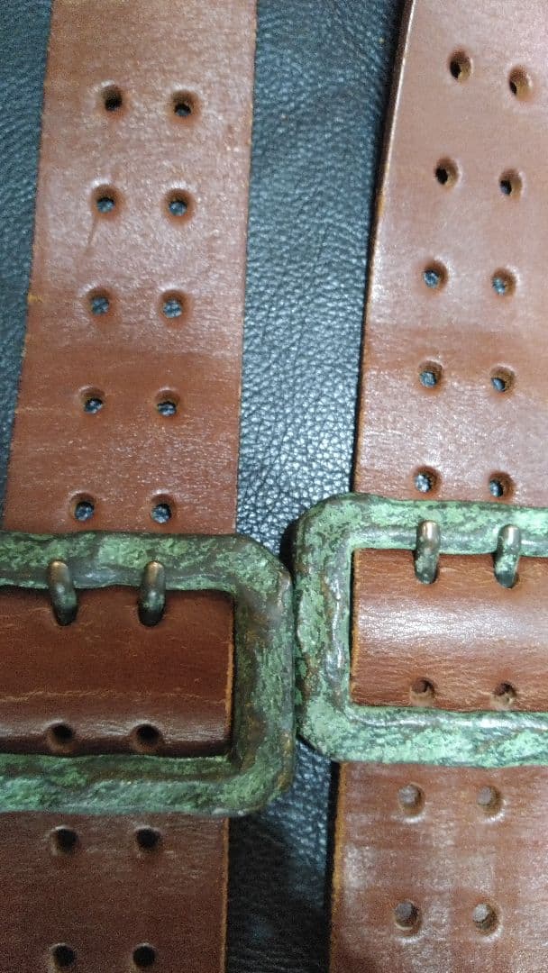 J*様 EVISU エヴィス　本革レザー サスペンダー 　ブラウン