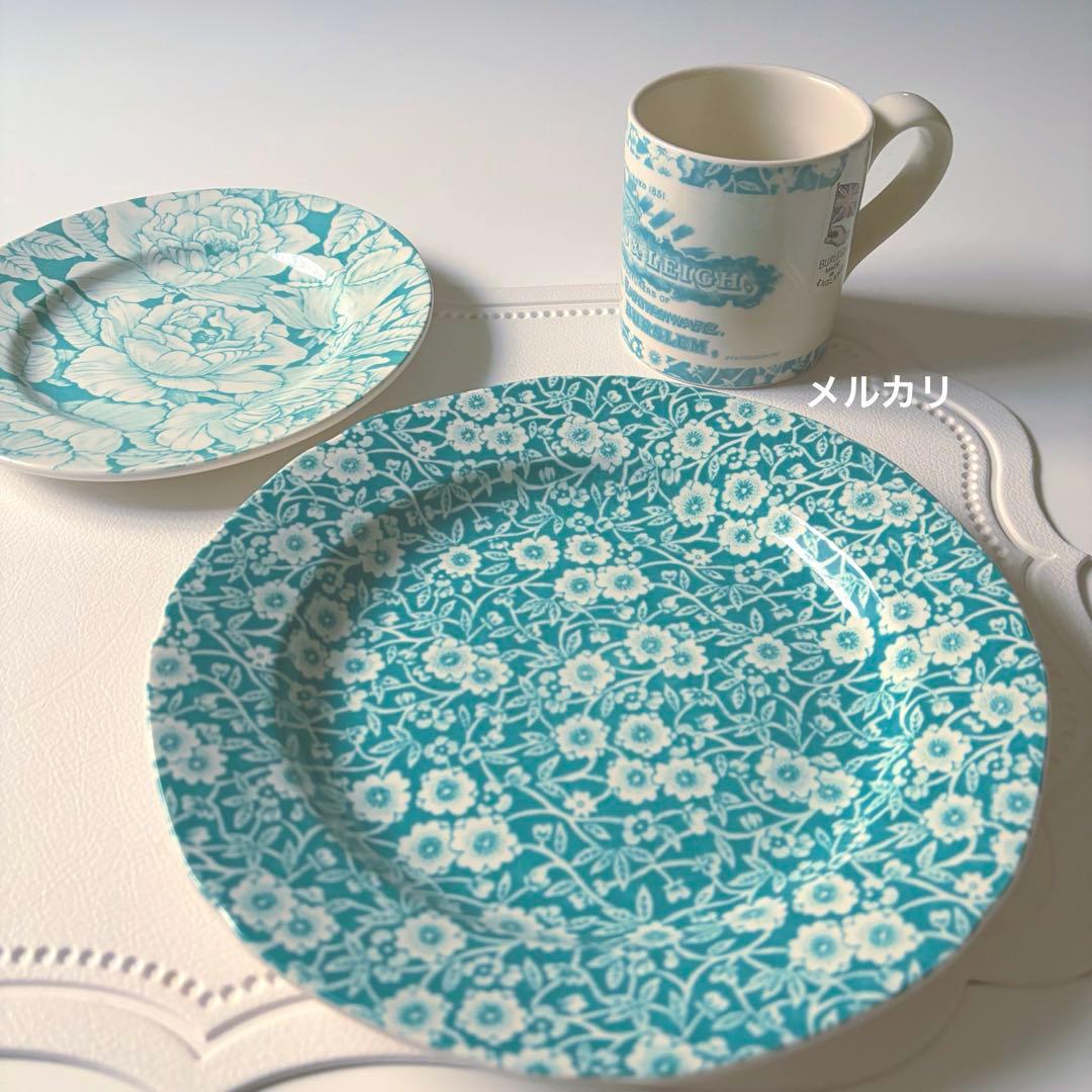 バーレイ プレート マグカップ　キャリコ　オーデニール　burleigh