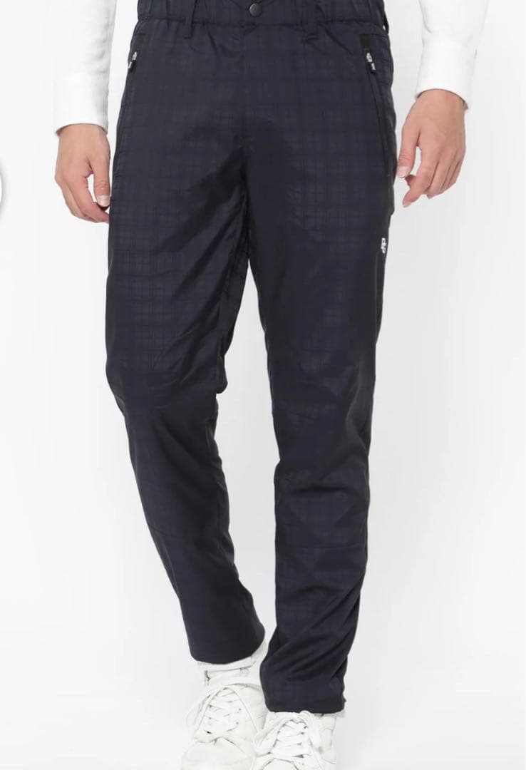 新品　パーリーゲイツ　パンツ　ストレッチ　ウエストゴム　蓄熱　ネイビー　サイズ7