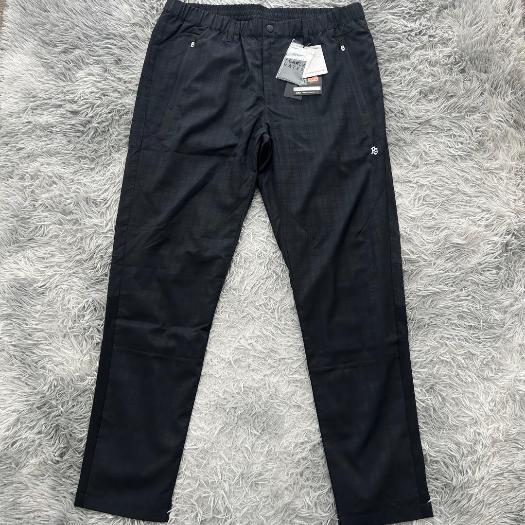 新品　パーリーゲイツ　パンツ　ストレッチ　ウエストゴム　蓄熱　ネイビー　サイズ7