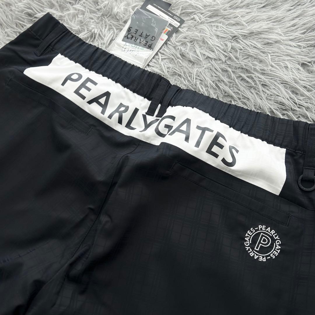 新品　パーリーゲイツ　パンツ　ストレッチ　ウエストゴム　蓄熱　ネイビー　サイズ7