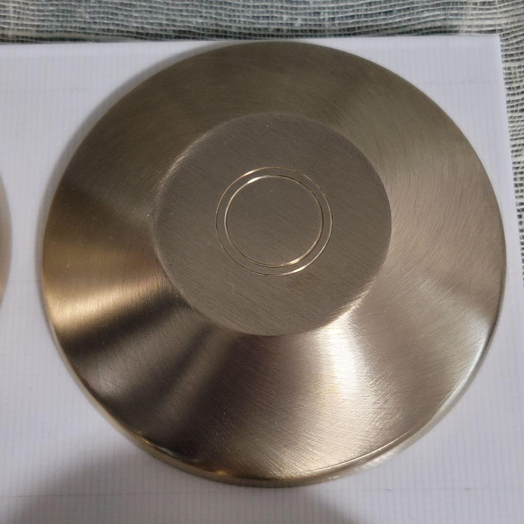 韓国 真鍮食器 鍮器 ユギ 蓋付き飯椀 2個セット 「光明傳統 鍮器工房