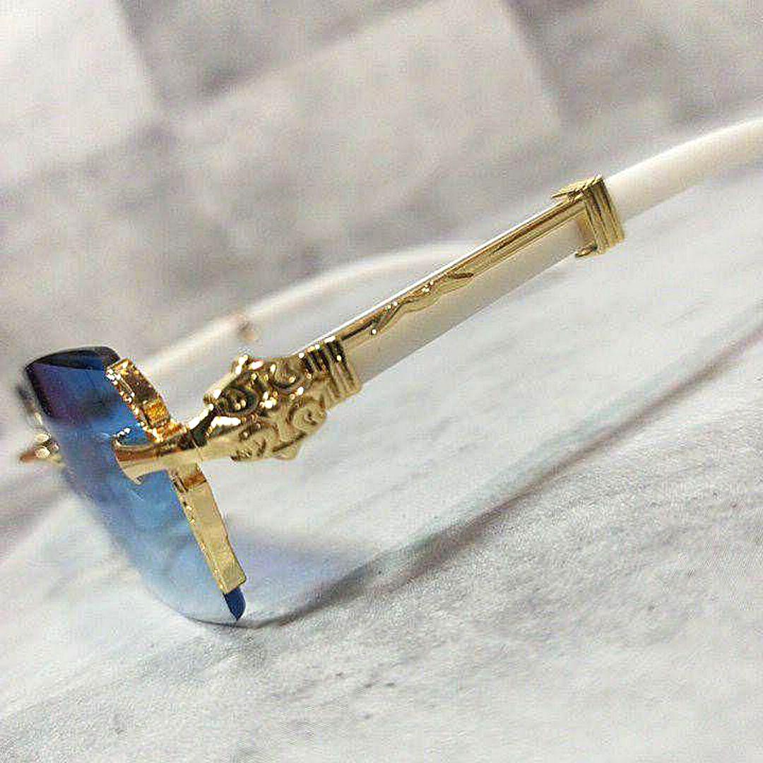 リムレス■サングラス■ゴールド×ホワイト■ブルーグラデーション■Y2K■未使用品