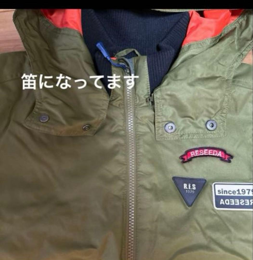 スノボウェア オリーブグリーン MA-1風 size160 メルカリ便