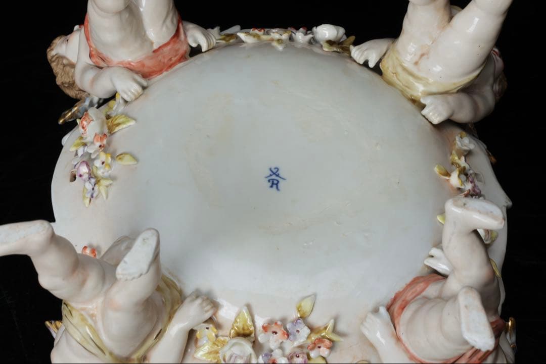 m*o様 ドレスデン マイセン 天使 コンポート フルーツスタンド ドイツ アン