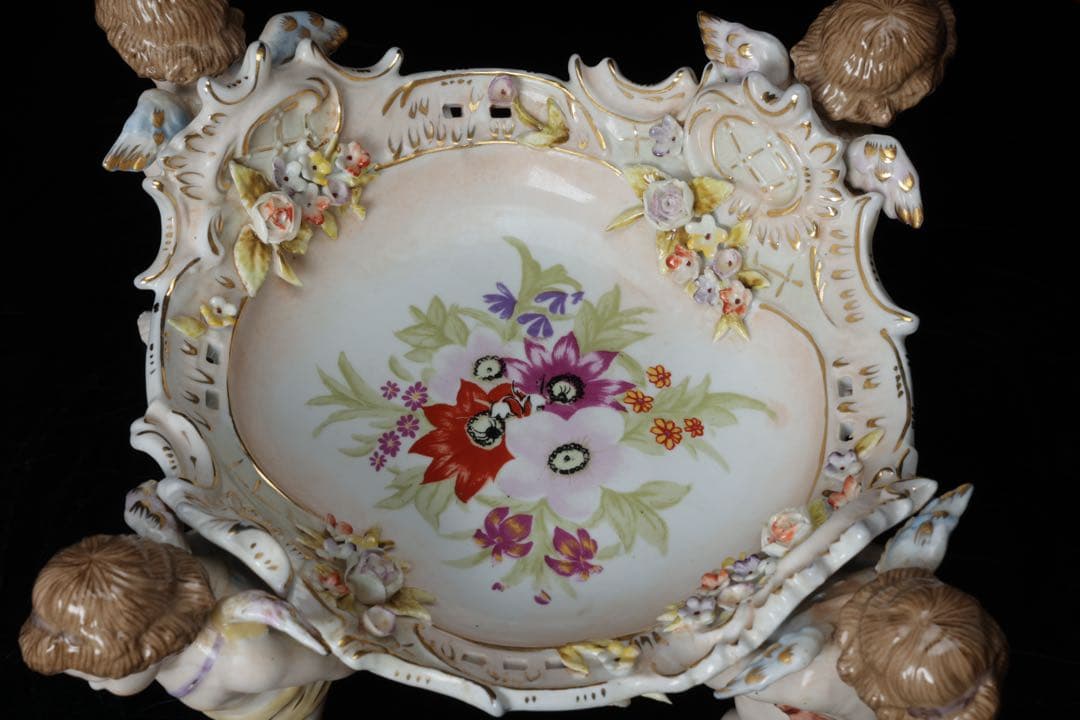 m*o様 ドレスデン マイセン 天使 コンポート フルーツスタンド ドイツ アン