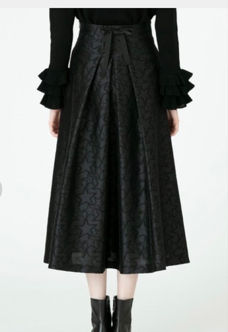 ルルウィルビー♡スタージャガードタックスカート♡ブラック♡サイズ1