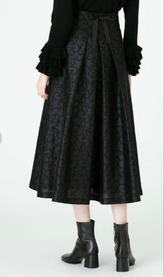 ルルウィルビー♡スタージャガードタックスカート♡ブラック♡サイズ1