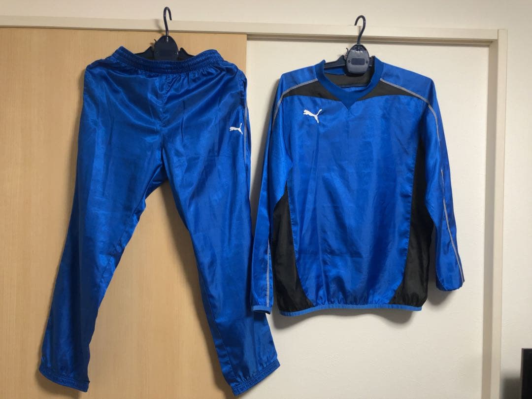 PUMA ピステ・ウィンドブレーカー 青 Lサイズ - メルカリ