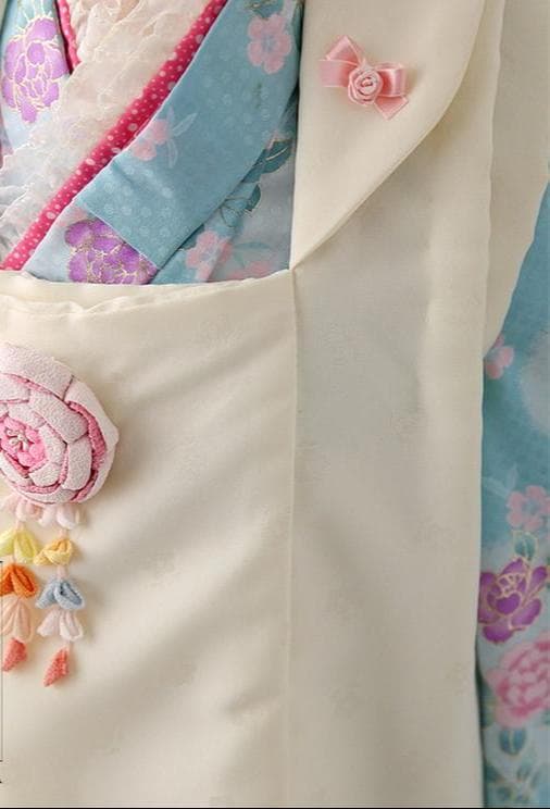 ひさかたろまん 七五三 女の子 3歳 着物 被布 水色 | 激安通販のイー