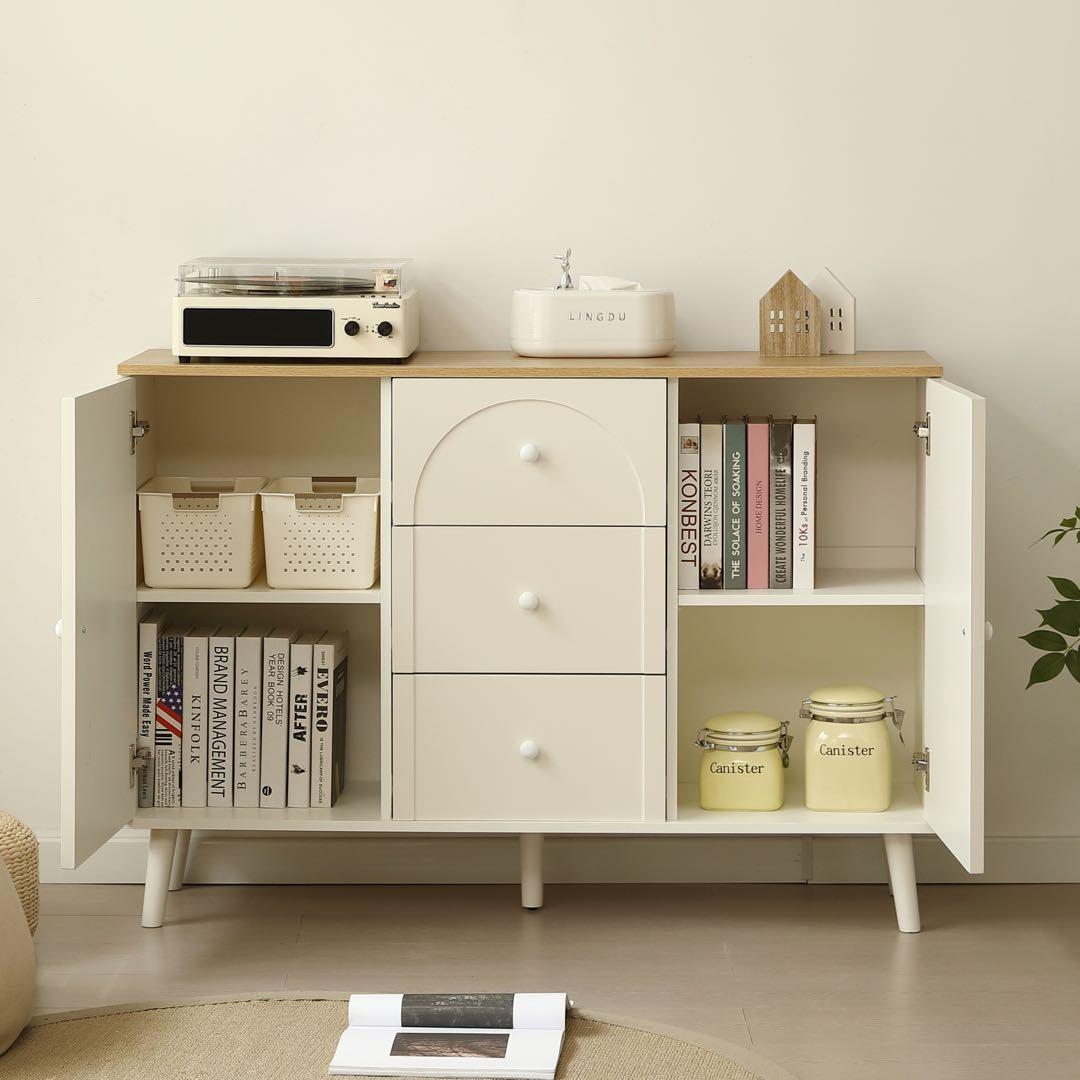 【新品】コンパクトサイドボード 北欧 たくさん収納 リビング おしゃれ