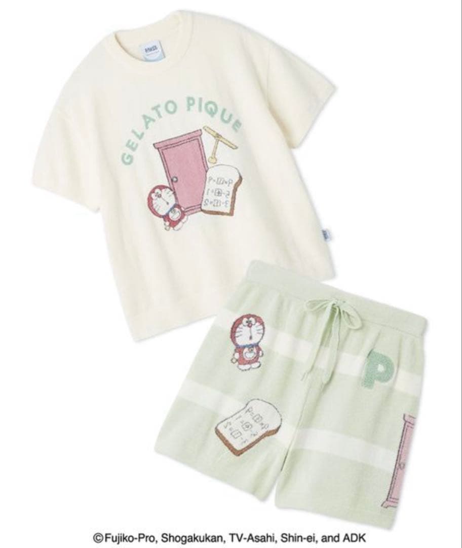 gelato pique 【ドラえもん】ジャガードプルオーバー&ショートパンツ