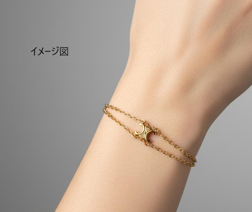 【美品】 セリーヌ トリオンフサスペンダー UCA1243 ブレスレット GP