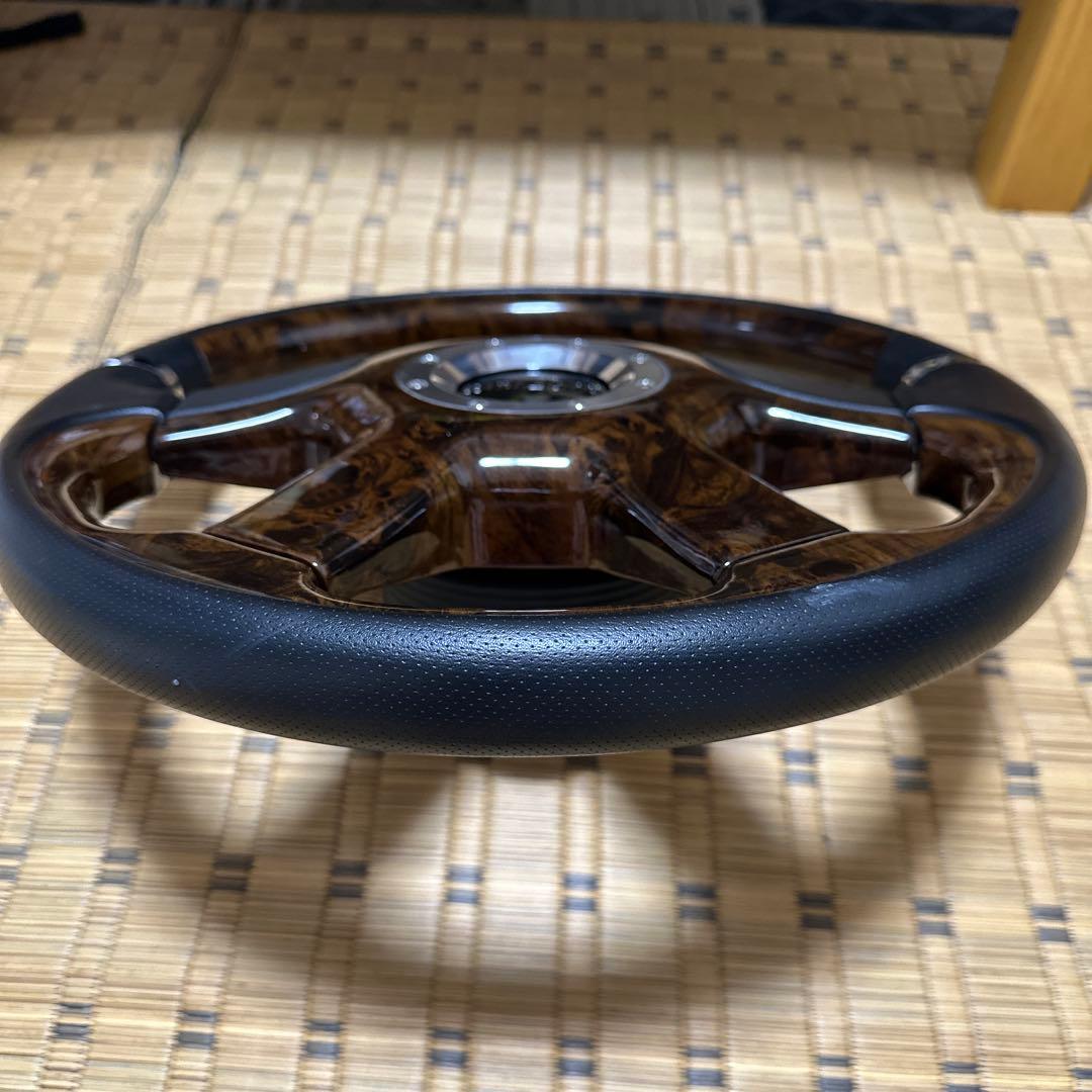 ファブレス ステアリングホイール ウッド調