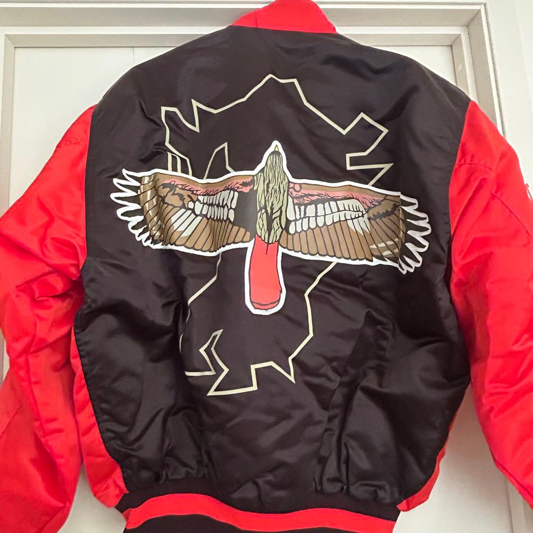 【美品】Daiei Hawks ダイエイホークス　ジャケット レッド L