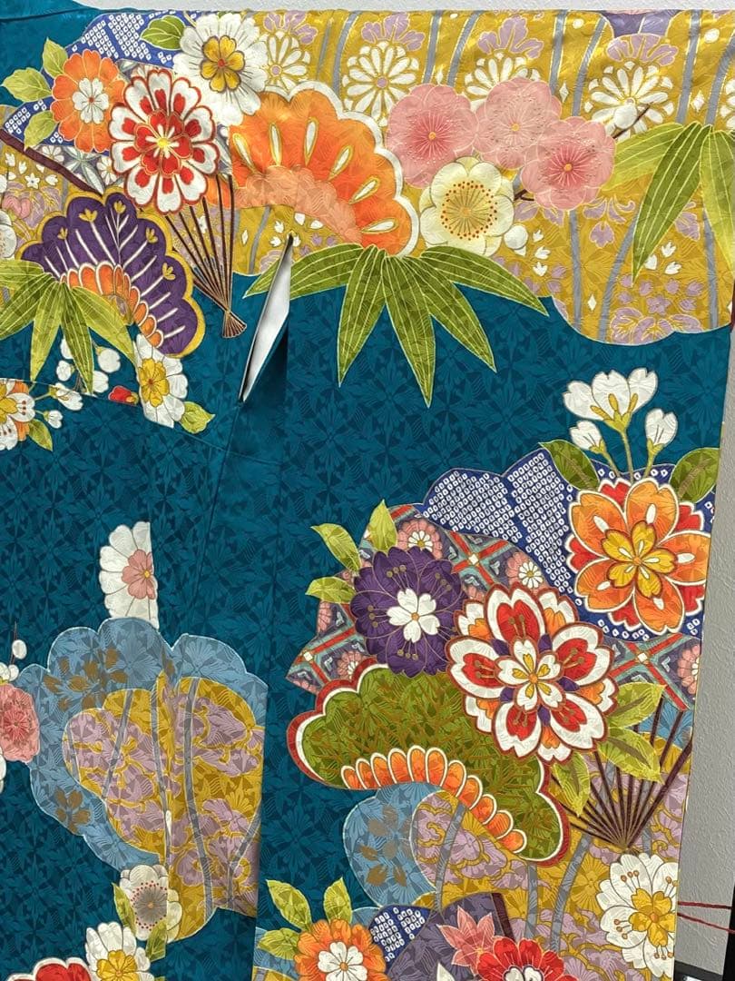 振袖 豪華 金駒 刺繍 金彩 紋意匠 身丈163cm