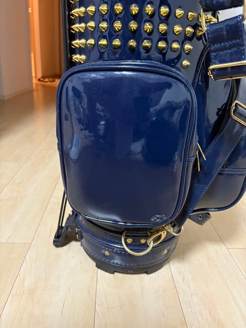 RUSSELUNO スタッズ付きキャディバッグ ネイビー